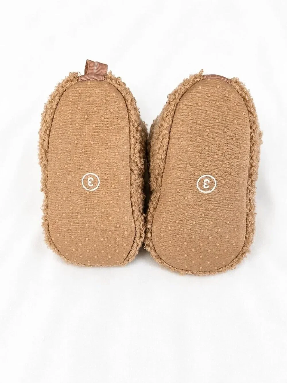 Infants Fuzzy Brown Puppy Slippers Size 3 NWT Wonder Nation